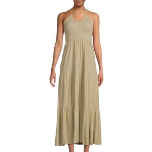 Nation LTD Kira 70s Pima Cotton Tiered Maxi Dress Size M